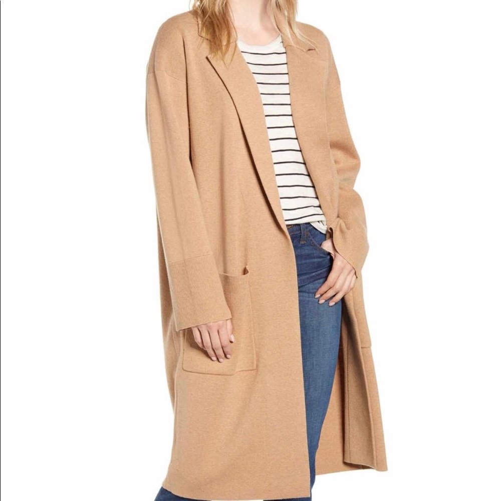 J. crew Ella sweater coat Size medium Tan